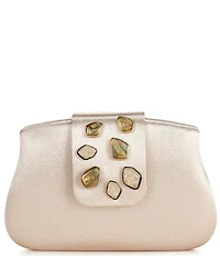 Antonio Melani Jackie Satin Stone Minaudiere Clutch Bag