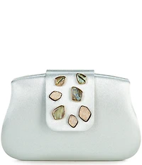 Antonio Melani Jackie Satin Stone Minaudiere Clutch Bag