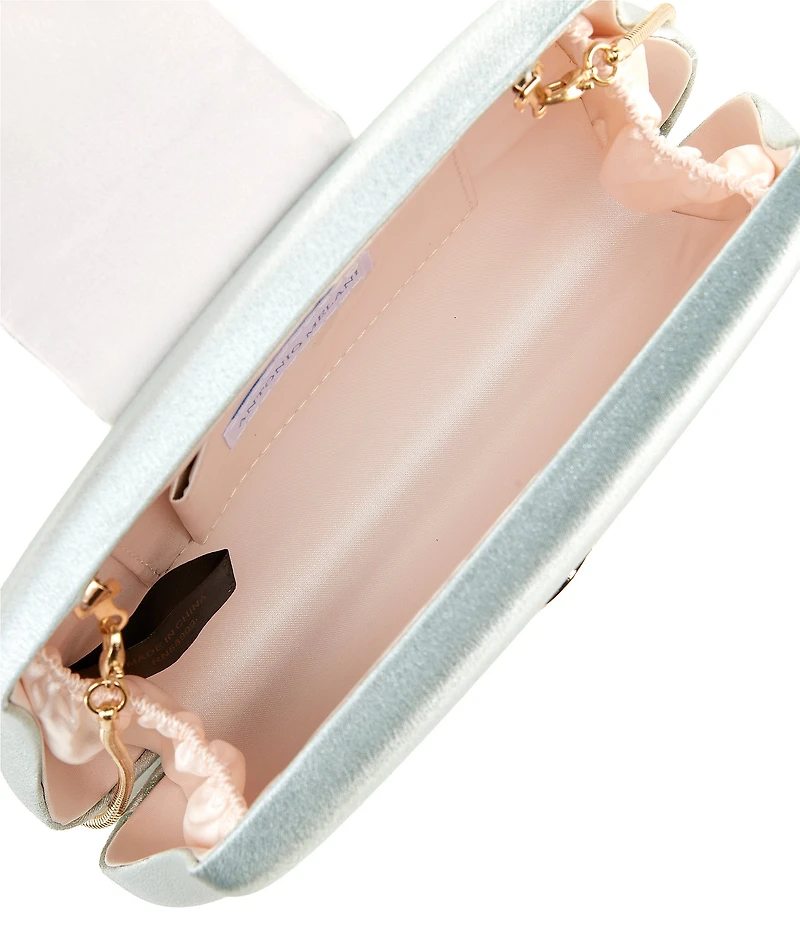 Antonio Melani Jackie Satin Stone Minaudiere Clutch Bag