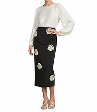 Antonio Melani Jessa Long Sleeve Mock Neckline Silk Blouse