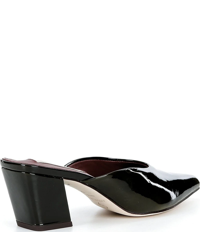 Antonio Melani Jo Glossy Box Leather Dress Mules