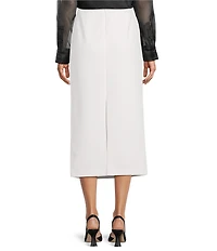 Antonio Melani Jolie Crepe Floral Applique Sheath Midi Skirt