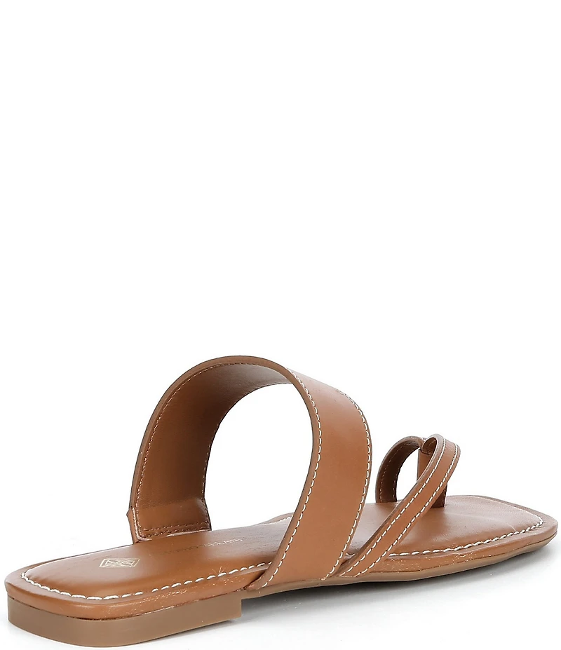 Antonio Melani Jolie Leather Toe Loop Flat Sandals