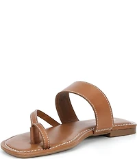 Antonio Melani Jolie Leather Toe Loop Flat Sandals
