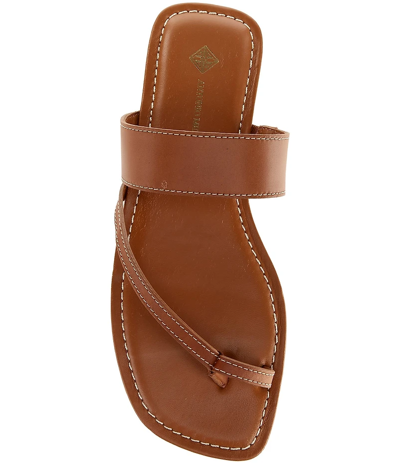 Antonio Melani Jolie Leather Toe Loop Flat Sandals