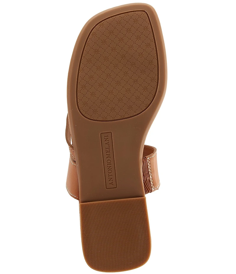 Antonio Melani Jolie Leather Toe Loop Flat Sandals