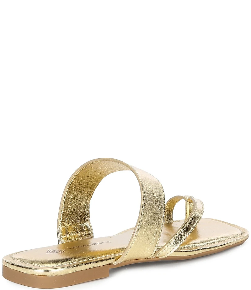 Antonio Melani Jolie Leather Toe Loop Flat Sandals