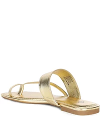 Antonio Melani Jolie Leather Toe Loop Flat Sandals