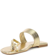 Antonio Melani Jolie Leather Toe Loop Flat Sandals