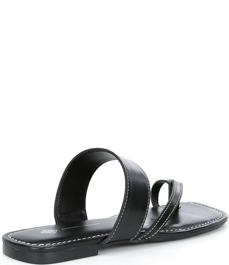 Antonio Melani Jolie Leather Toe Loop Flat Sandals