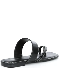 Antonio Melani Jolie Leather Toe Loop Flat Sandals