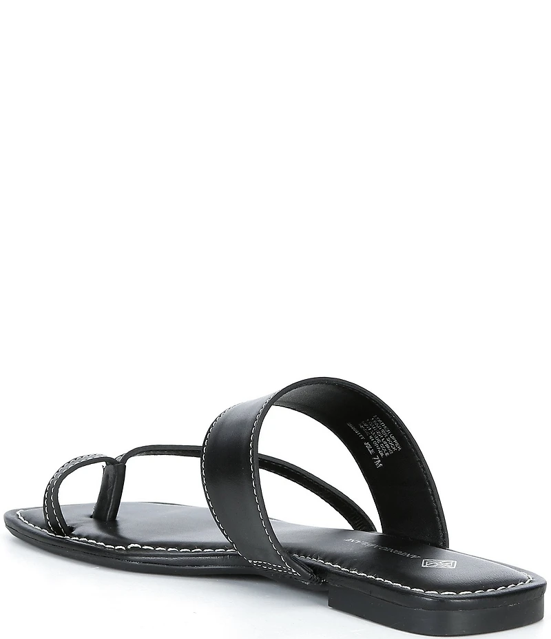 Antonio Melani Jolie Leather Toe Loop Flat Sandals