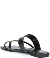 Antonio Melani Jolie Leather Toe Loop Flat Sandals