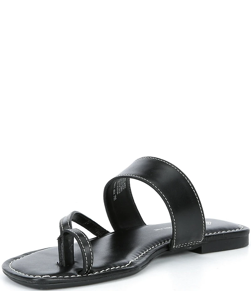 Antonio Melani Jolie Leather Toe Loop Flat Sandals