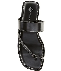 Antonio Melani Jolie Leather Toe Loop Flat Sandals