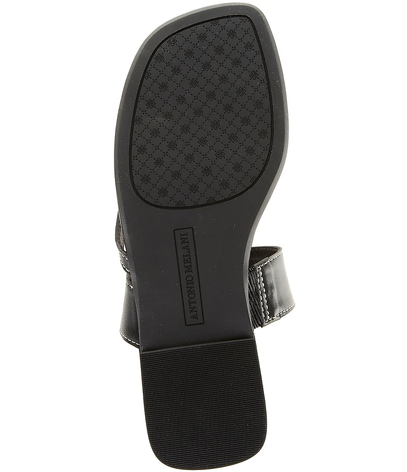 Antonio Melani Jolie Leather Toe Loop Flat Sandals