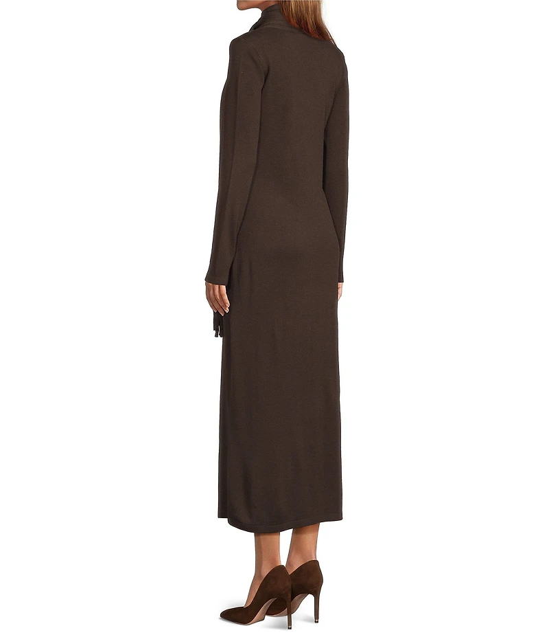 Antonio Melani Joselyn V-Neck Long Sleeve Scarf Maxi Dress