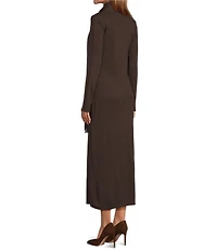Antonio Melani Joselyn V-Neck Long Sleeve Scarf Maxi Dress