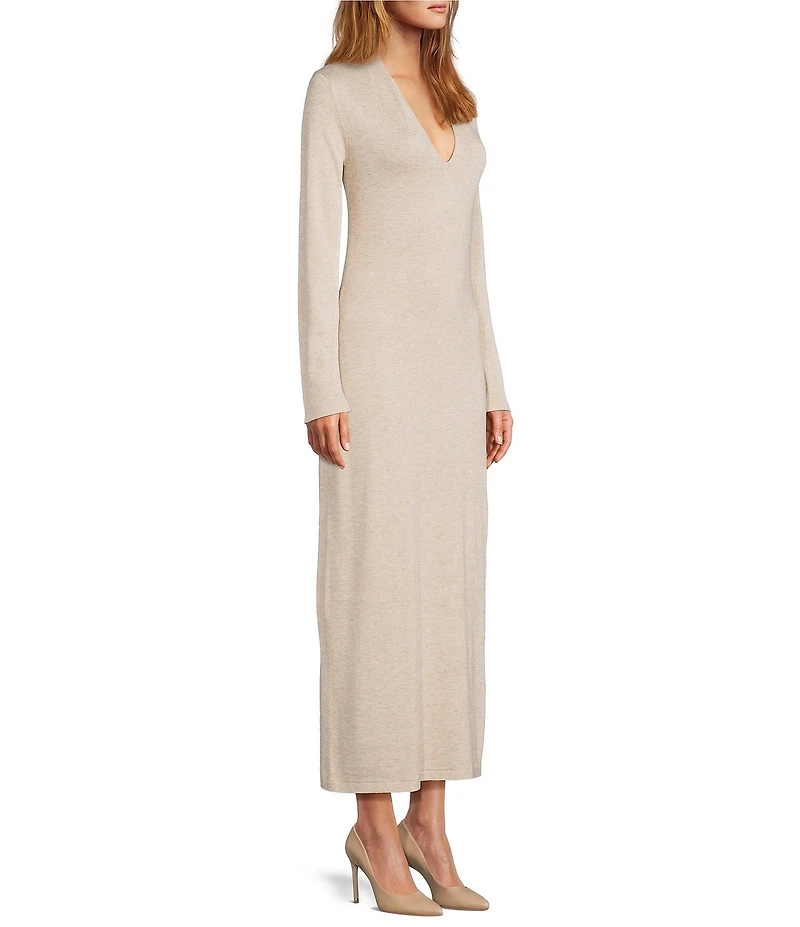 Antonio Melani Joselyn V-Neck Long Sleeve Scarf Maxi Dress
