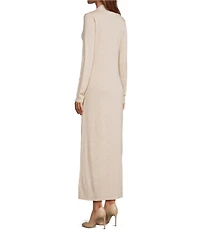 Antonio Melani Joselyn V-Neck Long Sleeve Scarf Maxi Dress