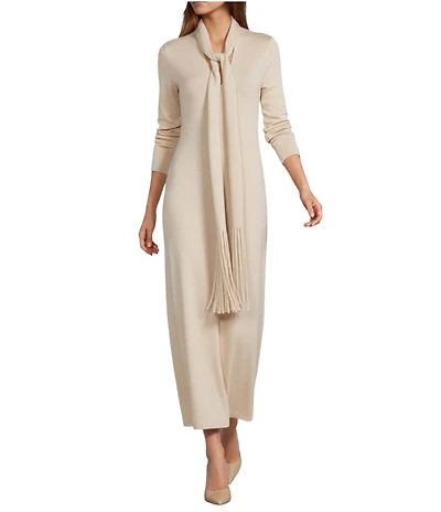 Antonio Melani Joselyn V-Neck Long Sleeve Scarf Maxi Dress
