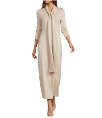 Antonio Melani Joselyn V-Neck Long Sleeve Scarf Maxi Dress