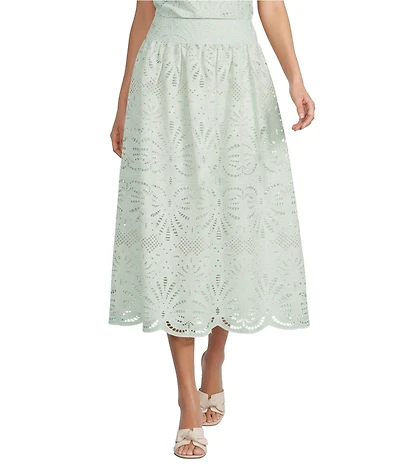 Antonio Melani Josephine Coordinating Laser Cut Embroidery Maxi Skirt