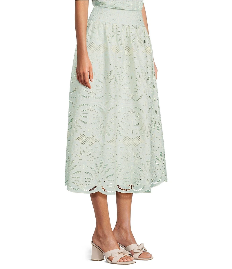 Antonio Melani Josephine Coordinating Laser Cut Embroidery Maxi Skirt