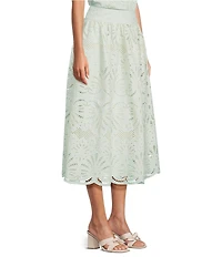 Antonio Melani Josephine Coordinating Laser Cut Embroidery Maxi Skirt
