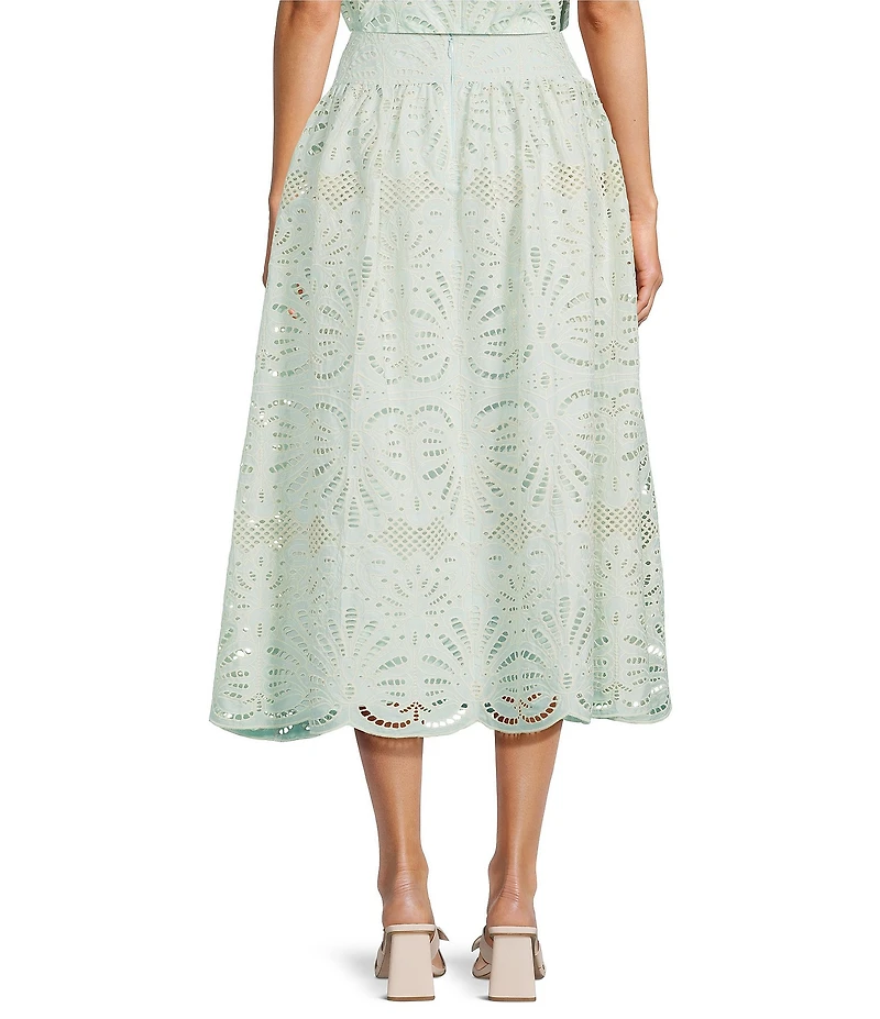 Antonio Melani Josephine Coordinating Laser Cut Embroidery Maxi Skirt