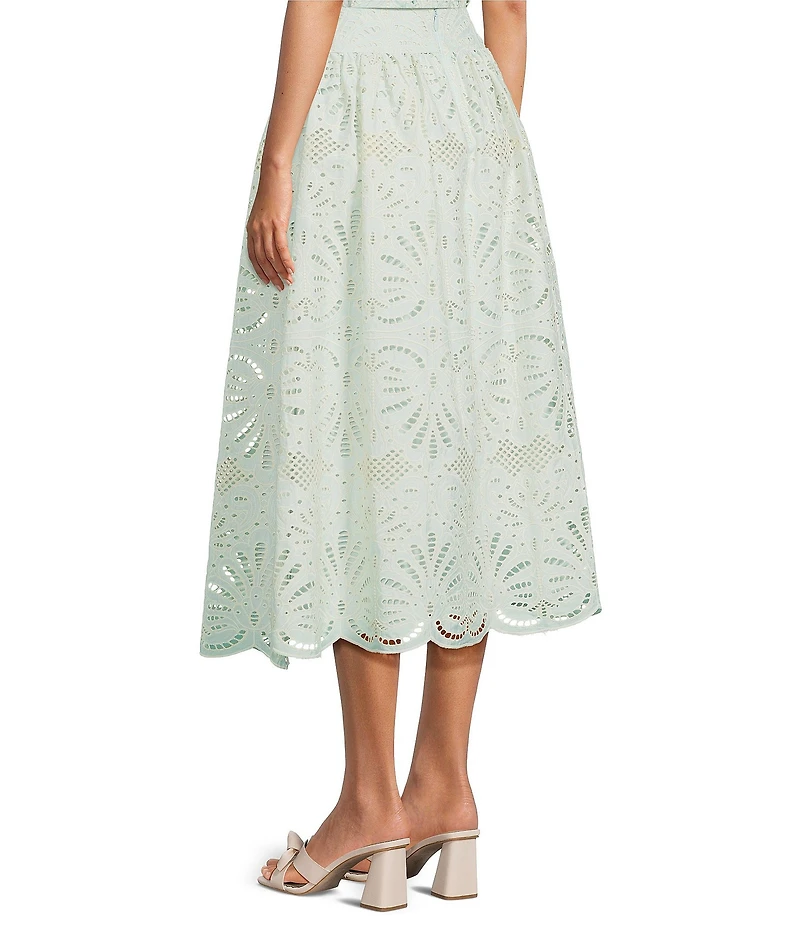 Antonio Melani Josephine Coordinating Laser Cut Embroidery Maxi Skirt