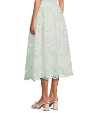 Antonio Melani Josephine Coordinating Laser Cut Embroidery Maxi Skirt