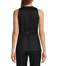 Antonio Melani Josie V-Neck Sleeveless Button Front Vest