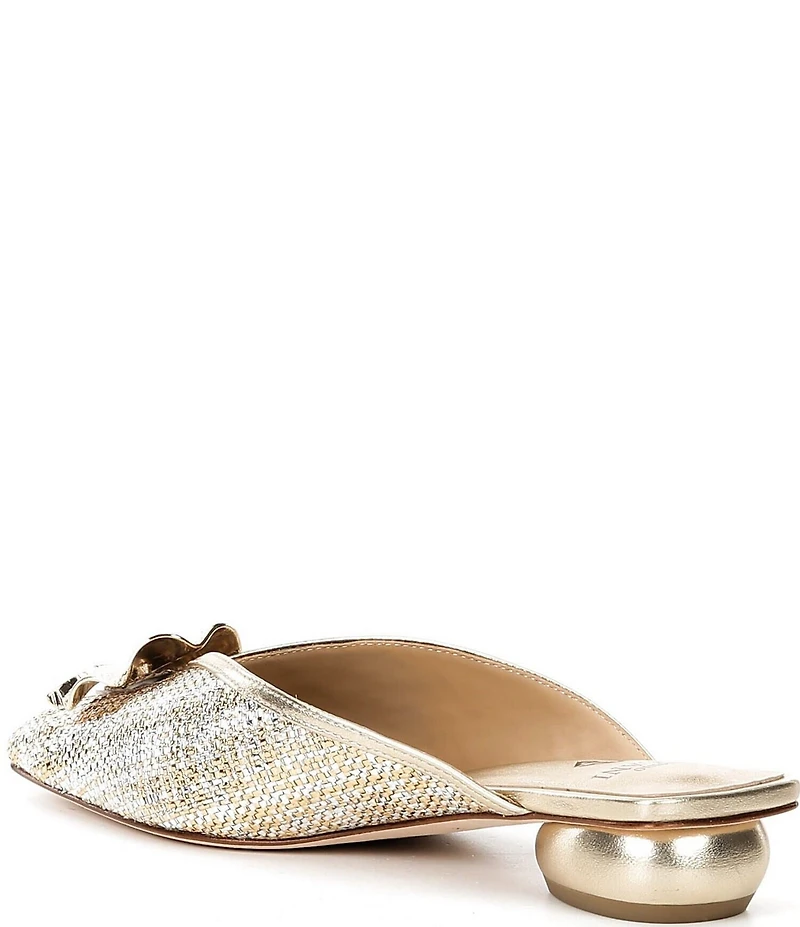 Antonio Melani Joy Woven Tinsel Ornamented Dress Mules