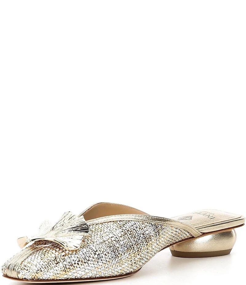 Antonio Melani Joy Woven Tinsel Ornamented Dress Mules