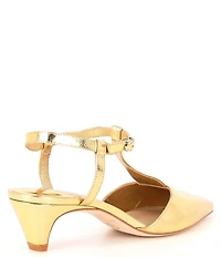 Antonio Melani Jules T-Strap Leather Dress Pumps