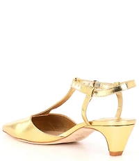 Antonio Melani Jules T-Strap Leather Dress Pumps