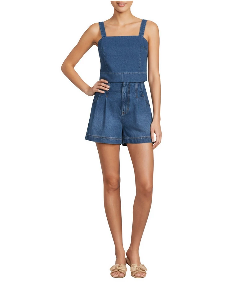 Antonio Melani Kaelie Mid Rise Coordinating Denim Shorts