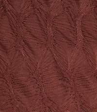 Antonio Melani Katelyn Long Sleeve Turtleneck Puckered Jacquard Midi Dress