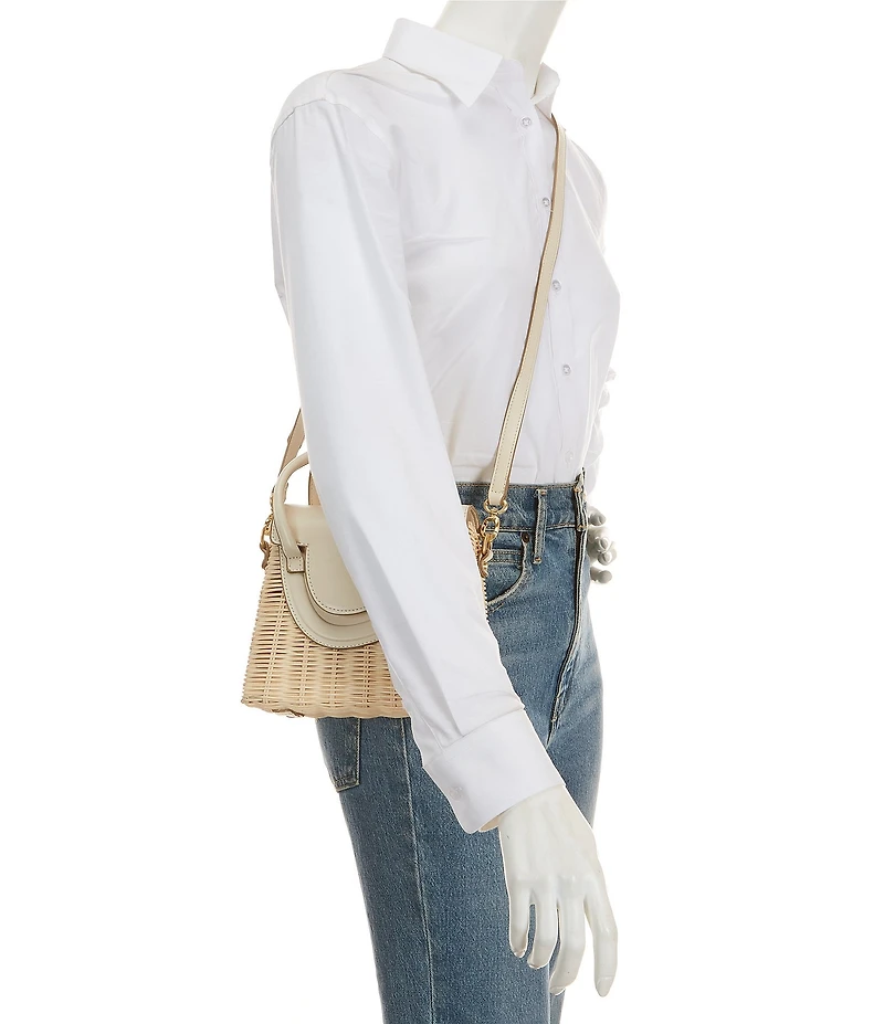 Antonio Melani Katerina Wicker Flap Crossbody Bag