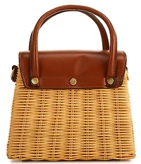 Antonio Melani Katerina Wicker Flap Crossbody Bag