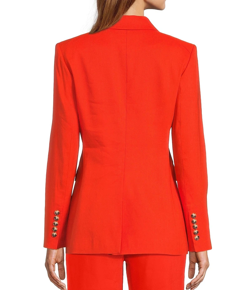 Antonio Melani Keira Linen Notch Lapel Long Sleeve Double Breasted Coordinating Blazer