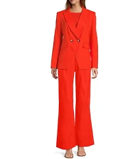 Antonio Melani Keira Linen Notch Lapel Long Sleeve Double Breasted Coordinating Blazer