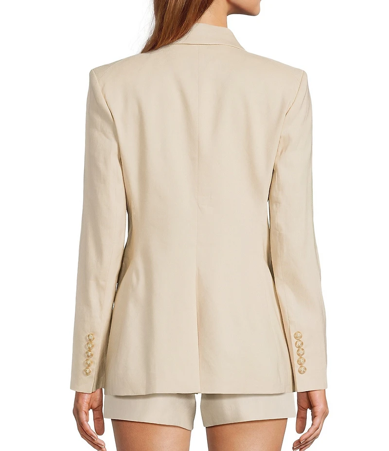Antonio Melani Keira Linen Notch Lapel Long Sleeve Double Breasted Coordinating Blazer