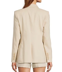 Antonio Melani Keira Linen Notch Lapel Long Sleeve Double Breasted Coordinating Blazer