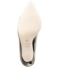 Antonio Melani Kelly Leather Ball Chain Pointed Toe Pumps