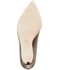 Antonio Melani Kelly Leather Ball Chain Pointed Toe Pumps