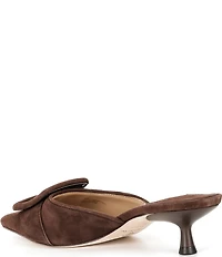 Antonio Melani Kendra Suede Buckle Ornament Dress Mules