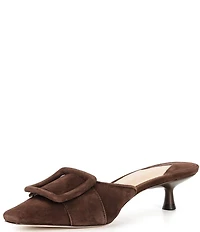 Antonio Melani Kendra Suede Buckle Ornament Dress Mules