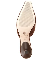 Antonio Melani Kendra Suede Buckle Ornament Dress Mules